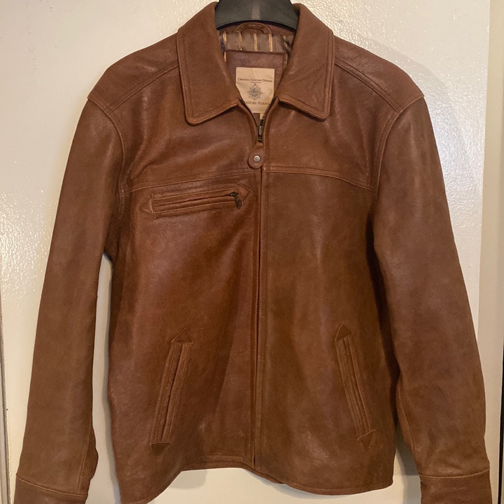 Mens Vintage Distressed Leather Jacket